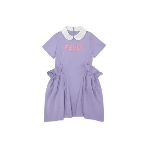 FENDI SS22 Embroidery Dress K Purple