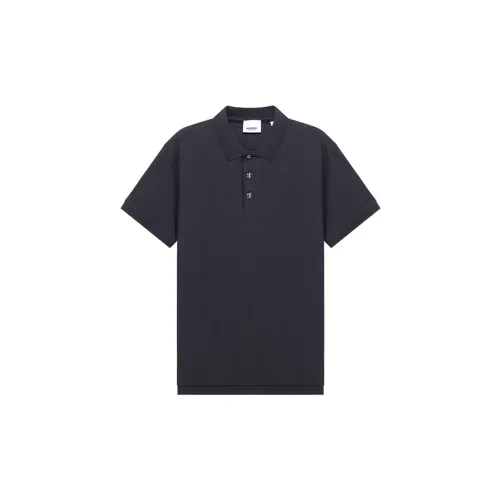 Burberry Polo Shirts Men Marine Blue