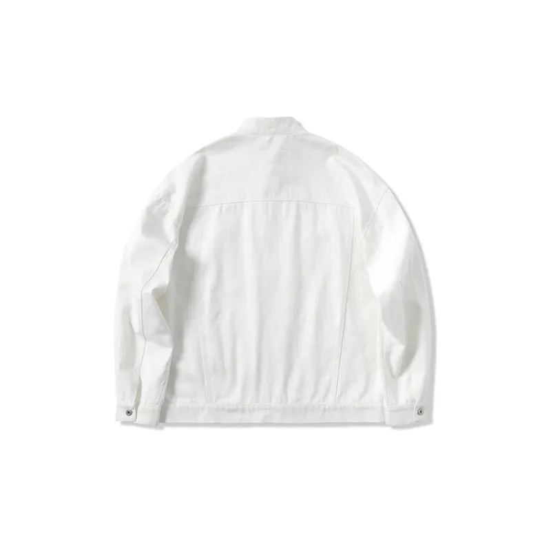 YAOJIUJIUQI Loose Fit Denim Jacket Unisex-1