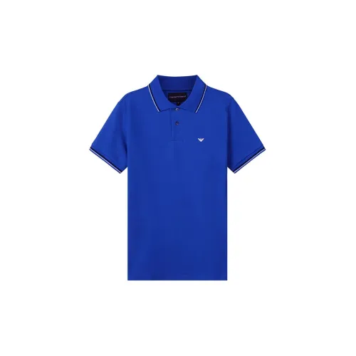 EMPORIO ARMANI Polo Shirts Men Nautical Blue