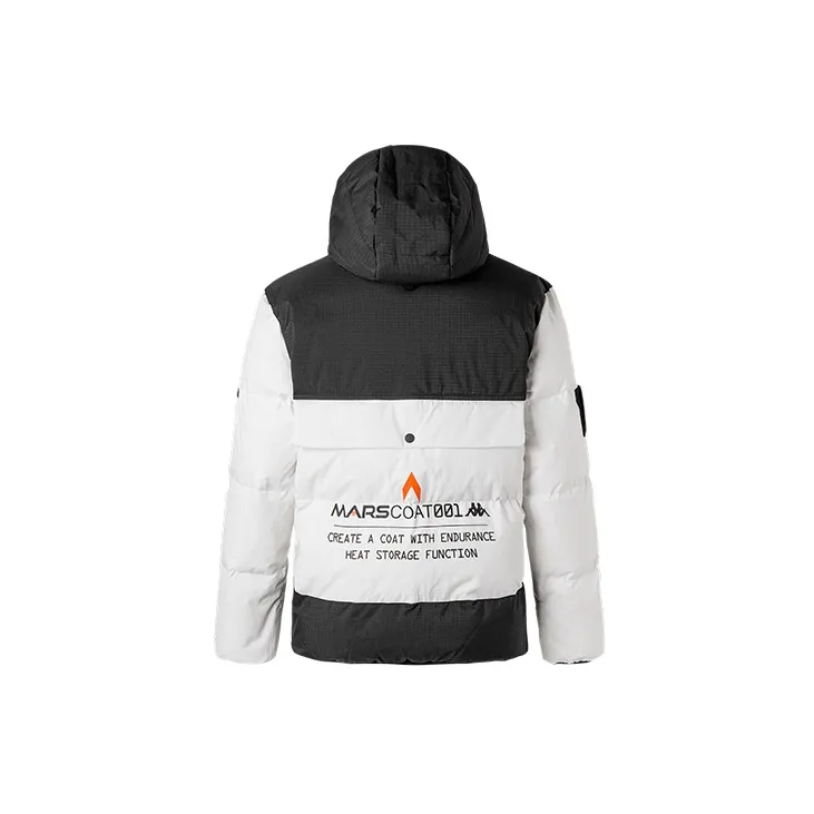 Kappa Colorblock Letter Hooded Down Jacket Unisex-5