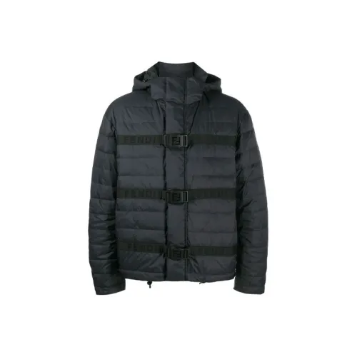 FENDI Down Jackets Men Black