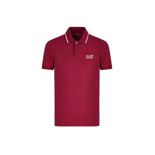 EMPORIO ARMANI Polo Shirts Men Burgundy