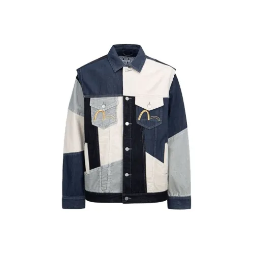 EVISU Denim Jackets Men Multicolor