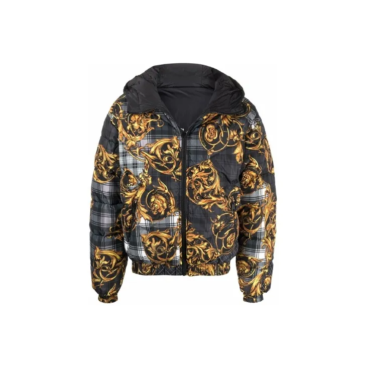VERSACE Down Jackets Men Black Gold 50 - POIZON