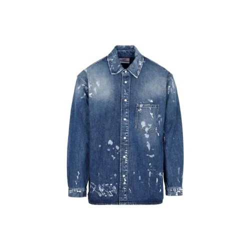 Martine Rose Denim Jackets Men Blue