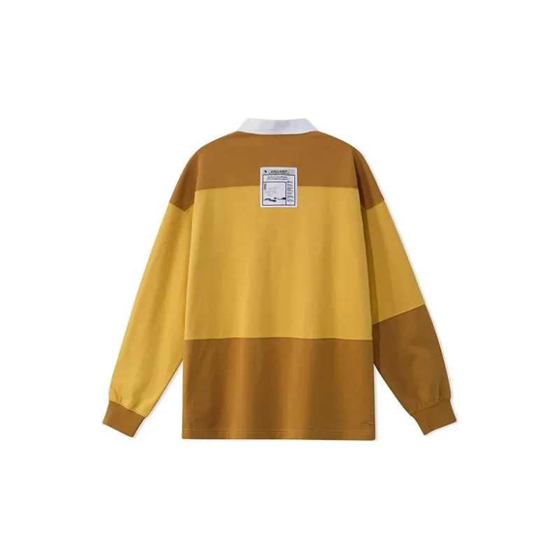 LINING Skateboard Polo Shirts Men Yellow-1