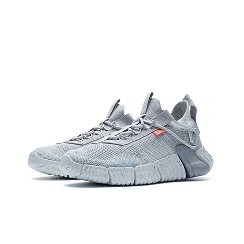 LiNing Goku Cushioned Anti Slip Wear Resistant Breathable Lightweight Low Top Casual Shoes Women's Gray-2