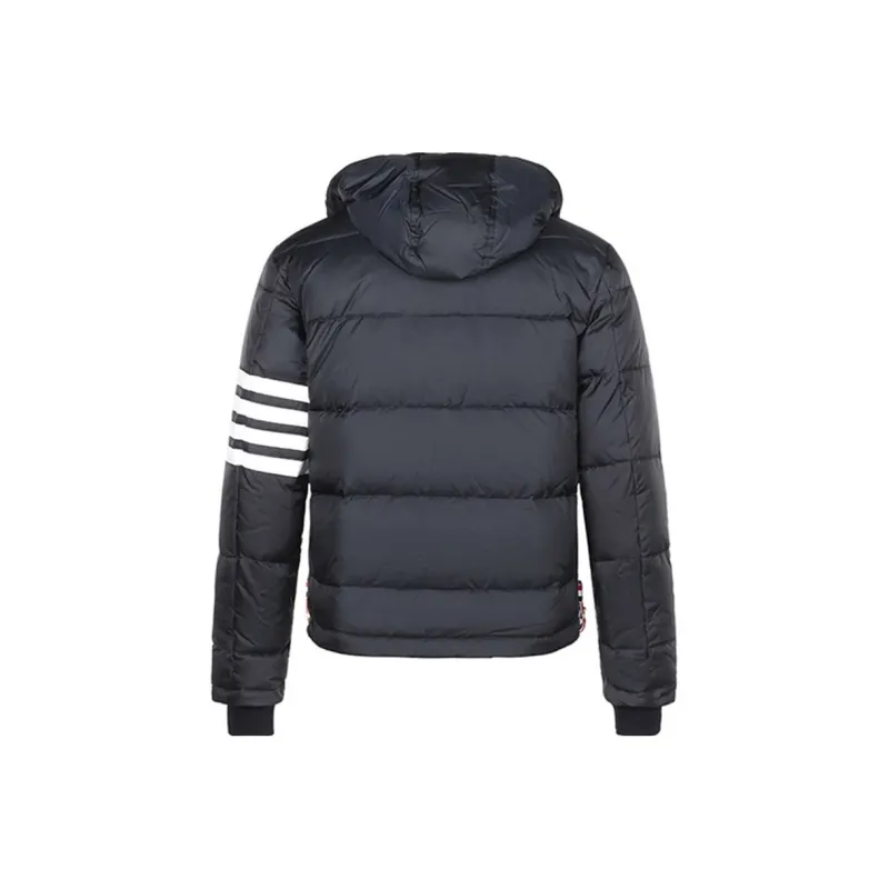 THOM BROWNE 4 Bar Hooded Buttoned Jacket-1