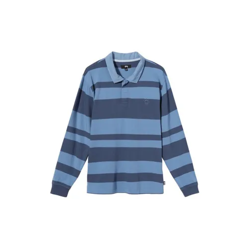 Stussy Polo Shirts Unisex Blue