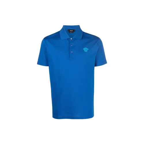 VERSACE Polo Shirts Men Blue