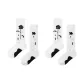 2 Pack (Calf Socks with Lace Trims, White)