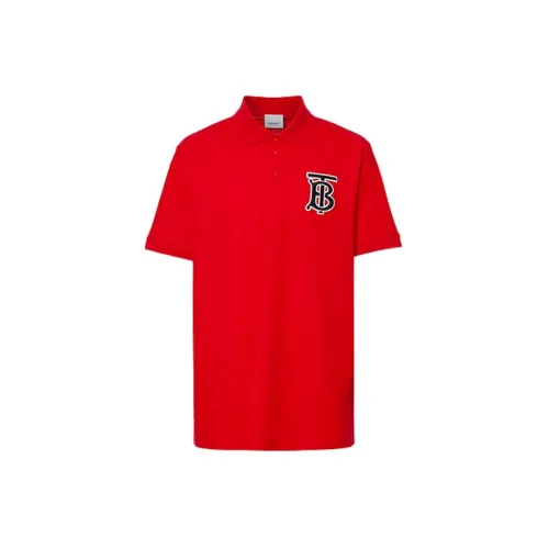 Burberry Polo Shirts Men Red