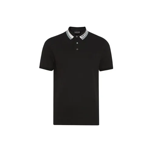 EMPORIO ARMANI Polo Shirts Men Black