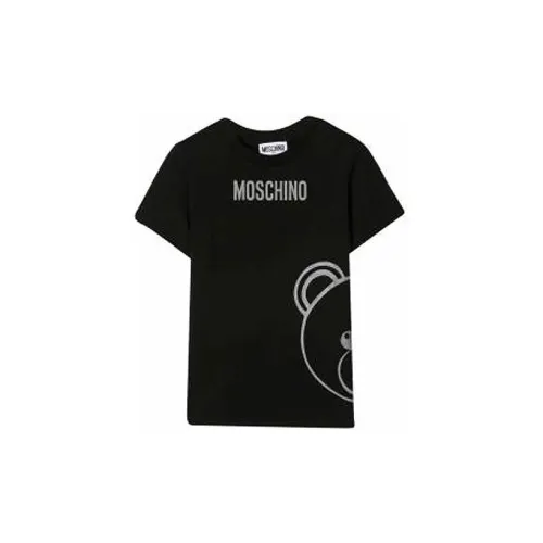 MOSCHINO SS21 Toy Little Bear Printing knitting T-Shirt K Black