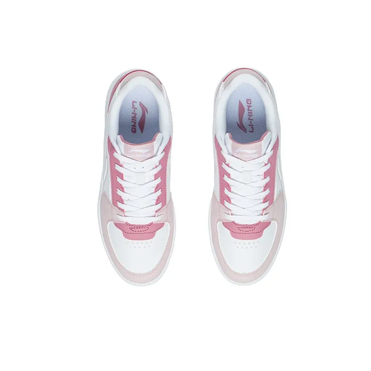 LINING Xinghe Skateboard Shoes Women's Low Top Soft Sand Pink-3