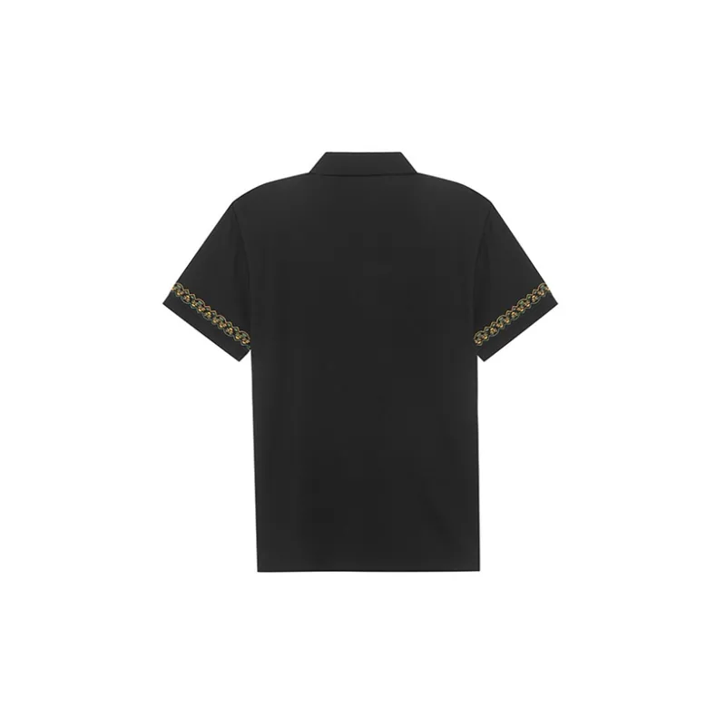 DAVID NAMAN Polo Shirt Men's Black-1