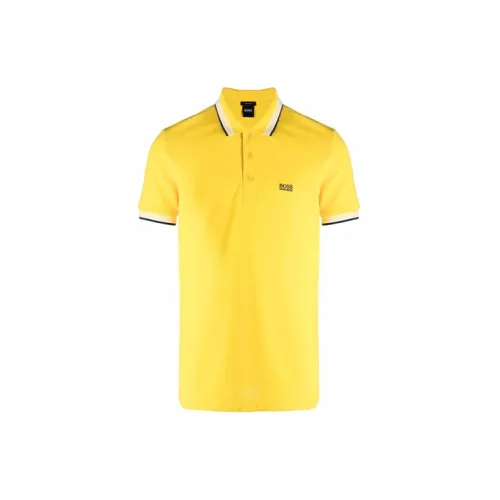 HUGO BOSS Polo Shirts Men Yellow