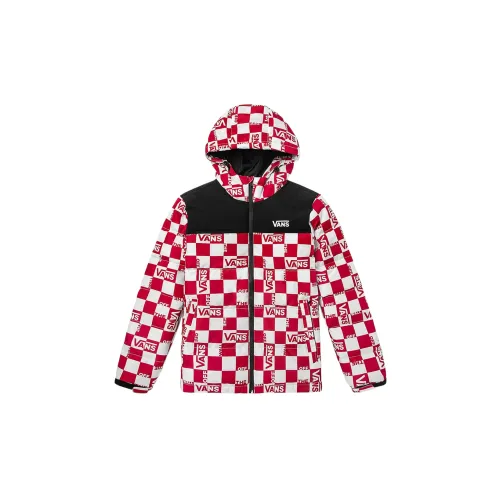 Vans Down Jackets Men Red/White Plaid