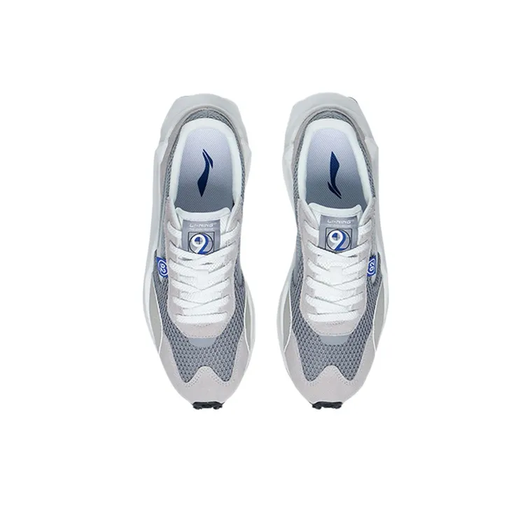 LiNing Square Radius Anti Slip Wear Resistant Low Top Sports Casual Shoes Men's Gray-3