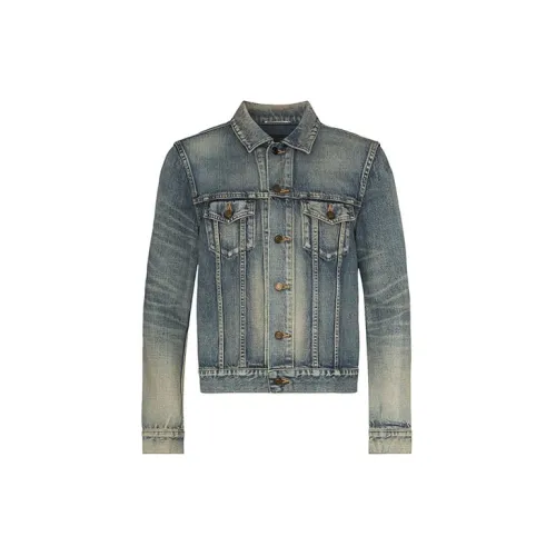 SAINT LAURENT Denim Jackets Men Blue