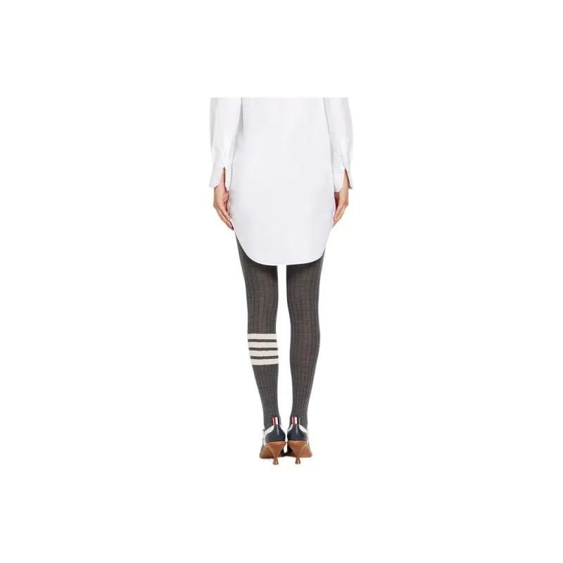 THOM BROWNE 4 Bar Striped Ribbed Tights-2