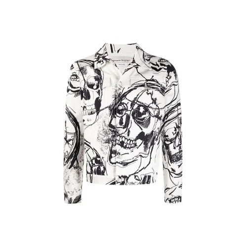 Alexander McQueen Denim Jackets Men White