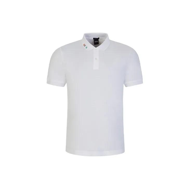 HUGO BOSS Short Sleeved Polo Shirt Men's White-0