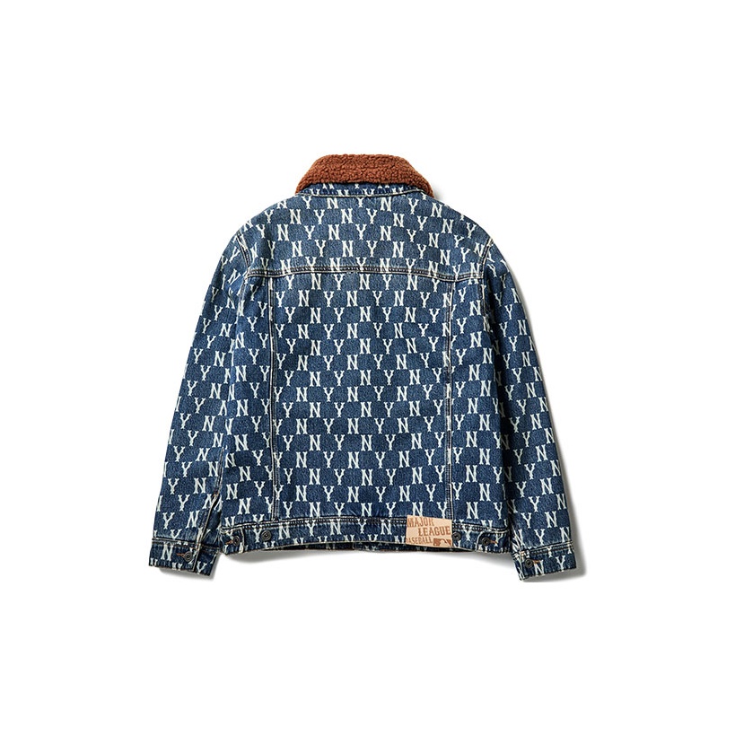MLB Mlb Old Flower Denim Jacket Unisex Denim Blue - Cheap