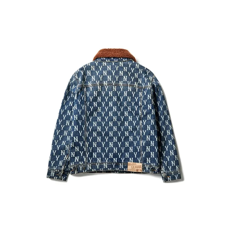 MLB Mlb Old Flower Denim Jacket Unisex Denim Blue-1