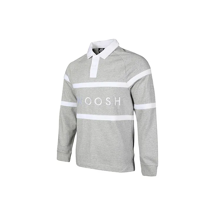 Nike As M Nsw Swoosh Rugby Polo Shirt Men's Gray-1
