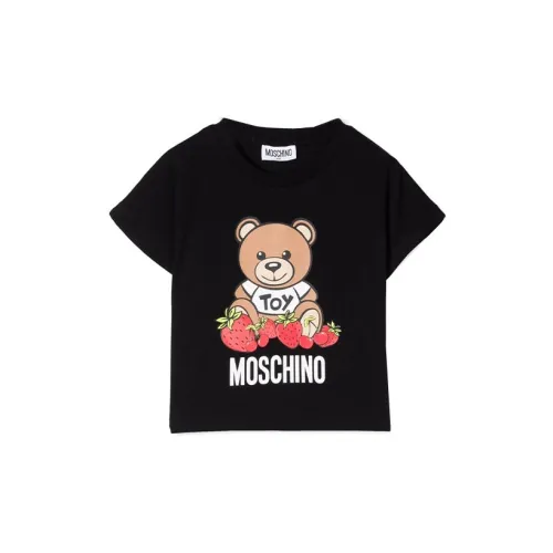 MOSCHINO SS22 Printing Round-Neck T-shirt K Black
