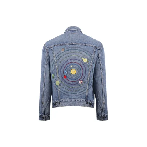 Levis Denim Jackets Men Light Blue