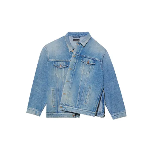 Balenciaga Denim Jackets Men Blue