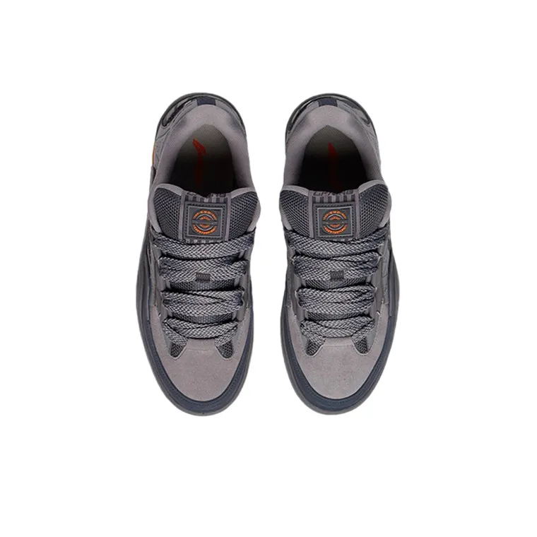 LiNing CF Tracing Cushioning Low Top Sports Casual Shoes Men's Gray-3