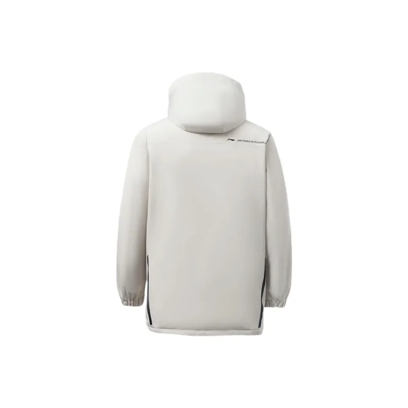 LiNing Training Series Down Jacket Men's Cloud Rain Gray-1