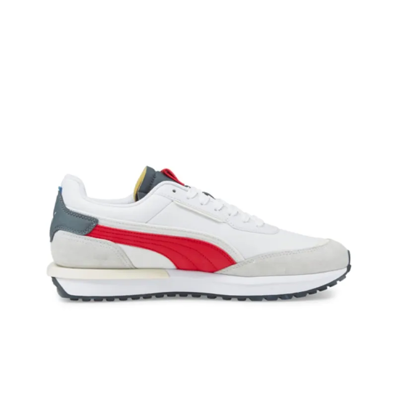 PUMA City Rider Electric Low-Top Sports Casual Shoes Men's White Red Gray-1