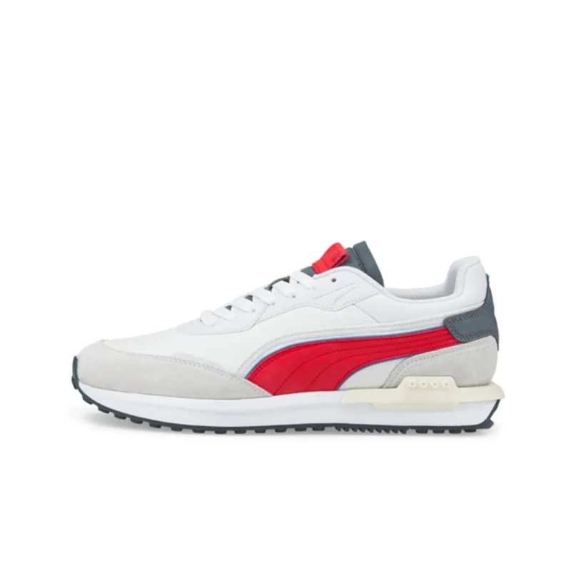 PUMA City Rider Electric Low-Top Sports Casual Shoes Men's White Red Gray-0