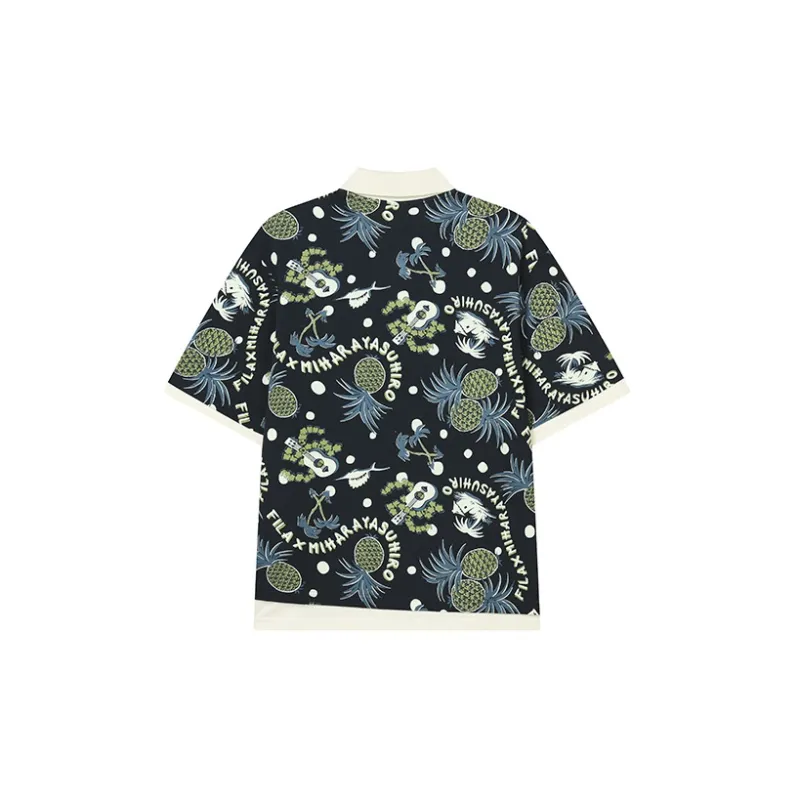 Mihara Yasuhiro X FILA X MIHARA YASUHIRO Polo Shirts Men Deep Robe Blue-1