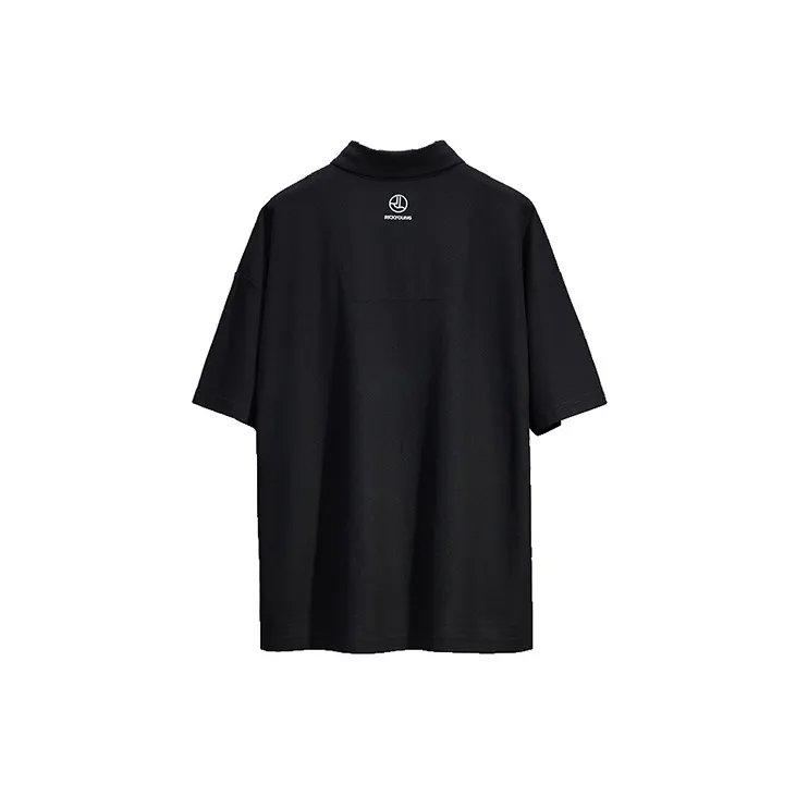 RICKYOUNG Polo Shirts Unisex Black-1