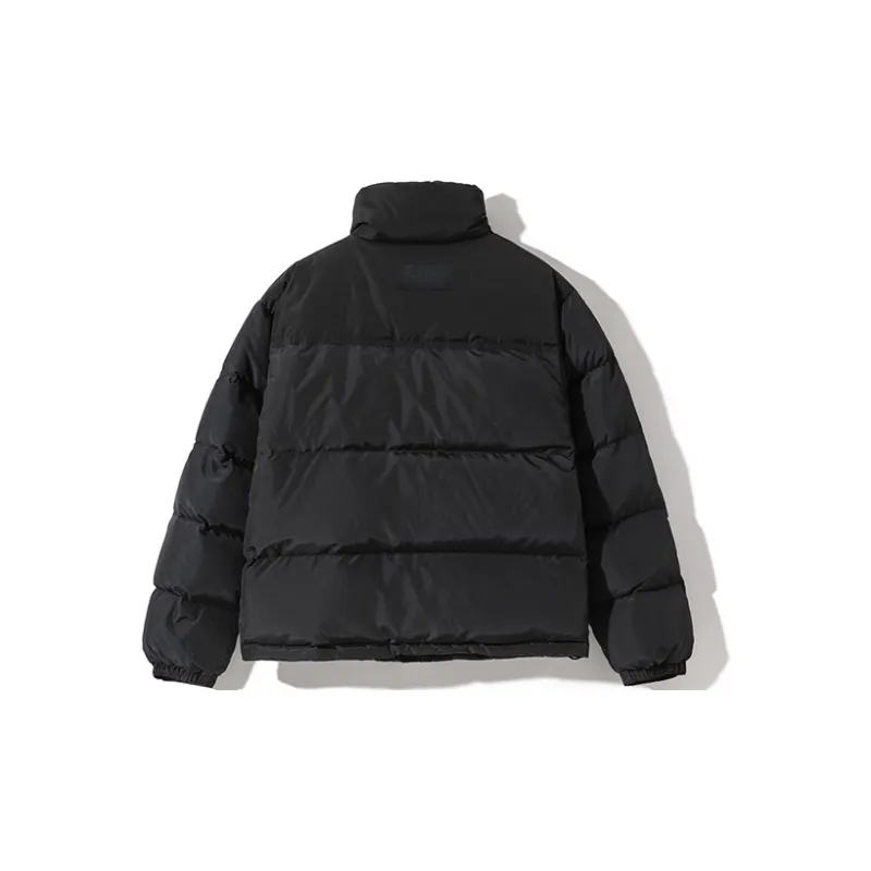 Tokidoki Geometric Pattern Stand Collar Loose Fit Thickened Cropped Down Jacket Unisex-1