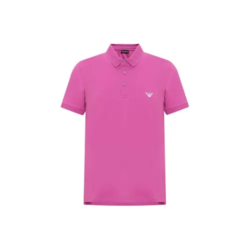 EMPORIO ARMANI Polo Shirts Men Pink Purple