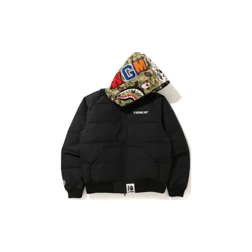 A BATHING APE Shark Series Down Jackets Men Black