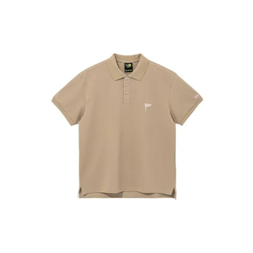 New Era Polo Shirts Men Camel