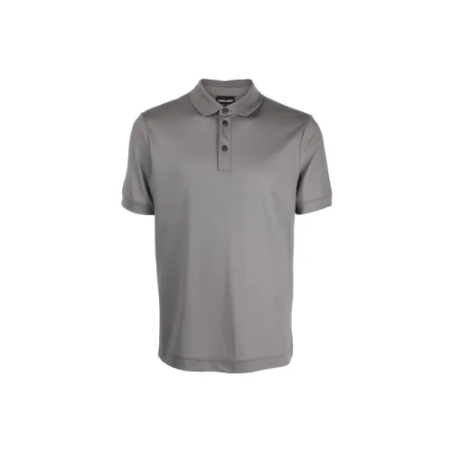 GIORGIO ARMANI Polo Shirts Men Gray