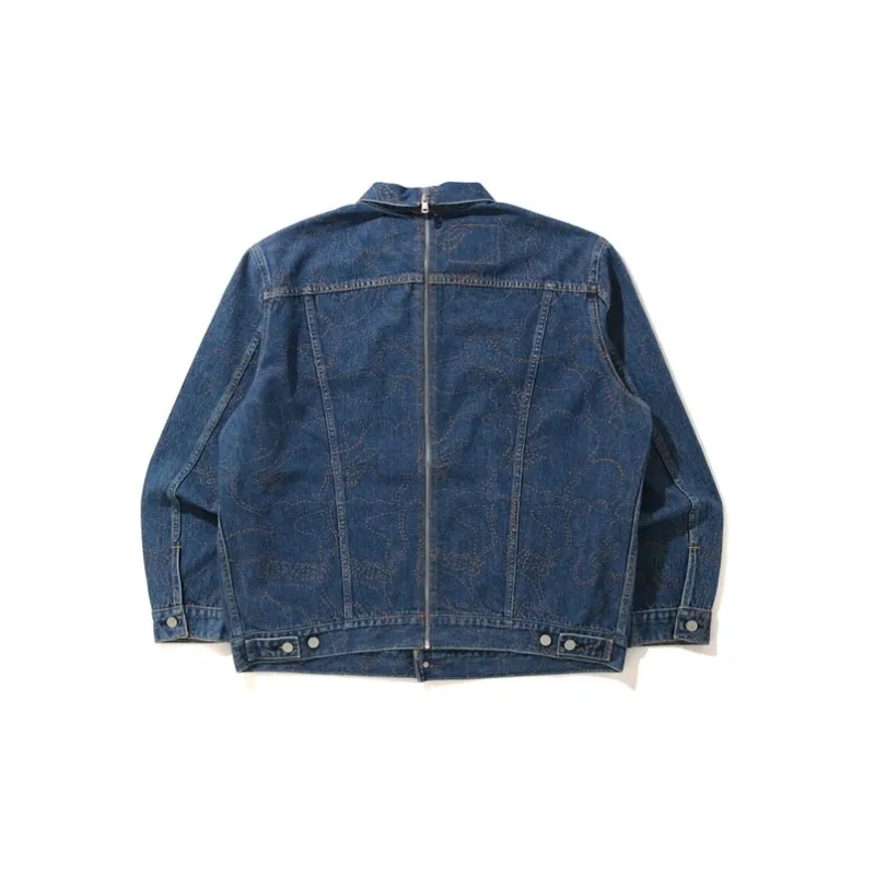 Bape X Levi's Camo Trucker Jacket Japan Exclusive-1