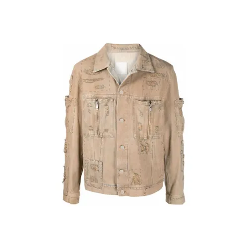 Givenchy Denim Jackets Men Khaki