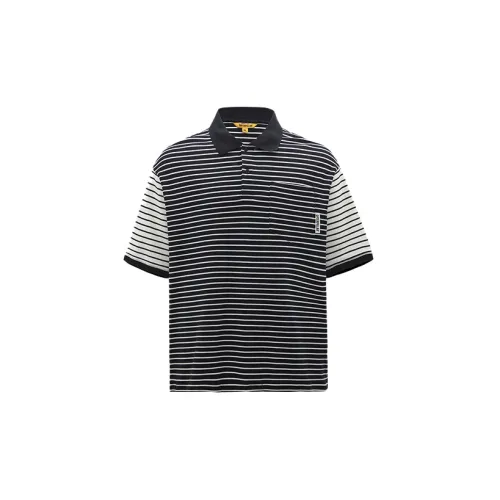 CAT Polo Shirts Unisex Black Stripes