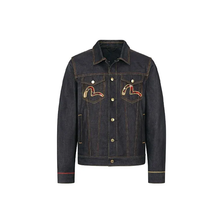 EVISU Denim Jackets Men Black-1