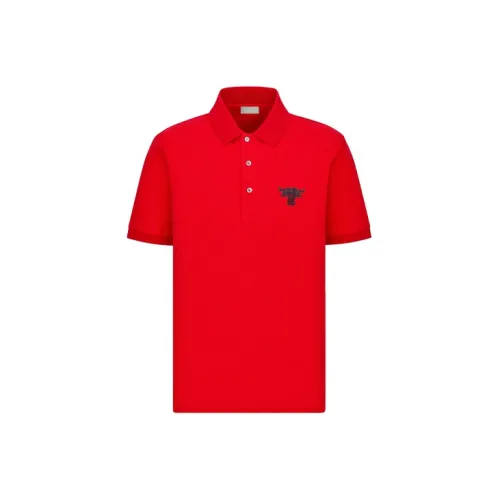 DIOR Quarterly New Products Polo Shirts Men Red